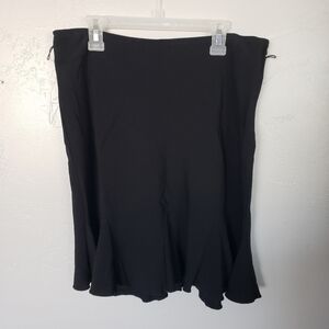 Studio Y Black Skirt Pleated Ruffle 5/6 Dressy Med